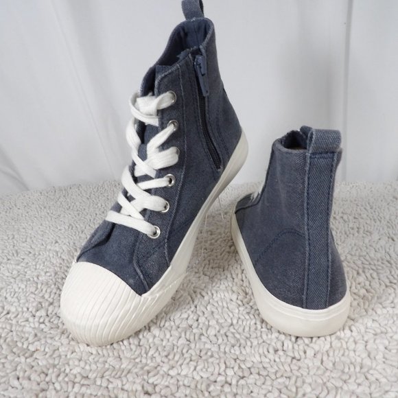 NEW Big Girls Cat & Jack Shiloh High Top Sneakers Size 2 - Picture 8 of 9